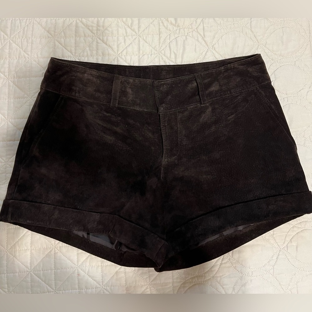 INC Chocolate Brown Size 4 Suede Shorts
